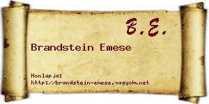 Brandstein Emese névjegykártya